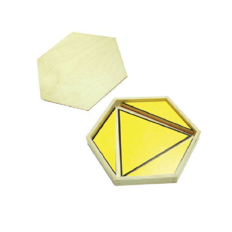 Constructive Triangles - Yellow Hexagonal Set with Box & Lid