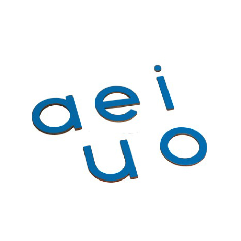 Lg. Mov. Alphabet Print - any 1 blue letter (Vowels)