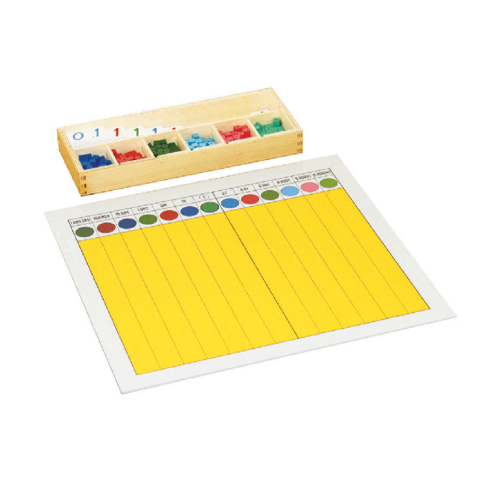 Decimal Fraction Board with Cubes and Numerals