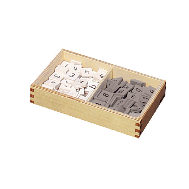 Gray & White Number Tiles