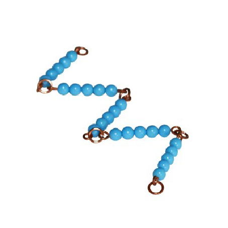 Bead Material - light blue small chain